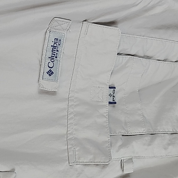 Columbia Shirt Adult Large Gray PFG Fishing Button Up Nylon Hiking Outdoors Mens - Picture 2 of 6